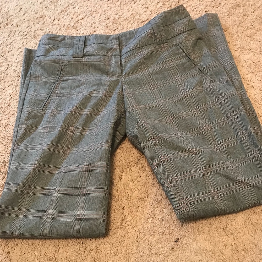 Pink/Gray Plaid Dress Pants